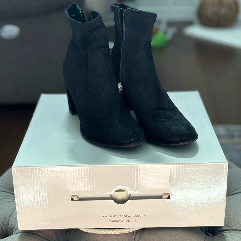 Marc Fisher Elegant Black Suede Boots